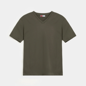 BASIC V-NECK T-SHIRT Dark Brown