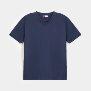 BASIC V-NECK T-SHIRT-Navy Blue