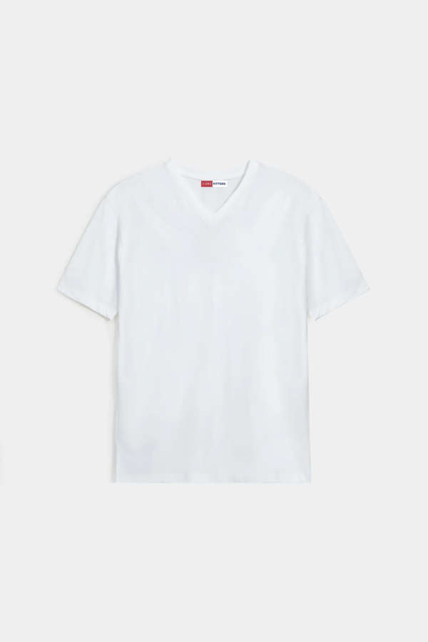 BASIC V-NECK T-SHIRT-White