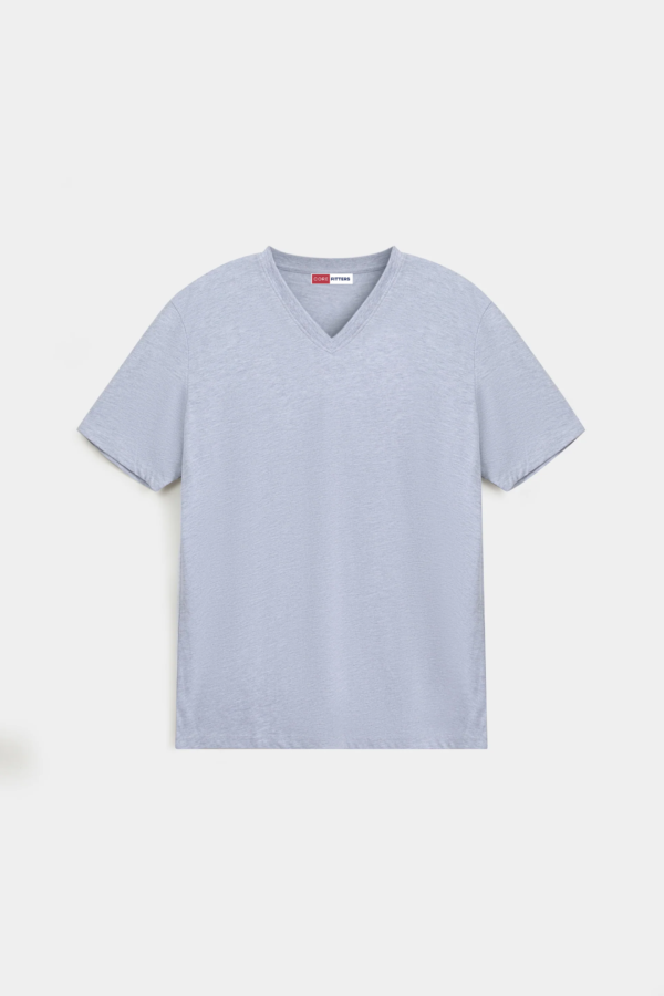 Essential V-Neck Shirt - Dark Gray