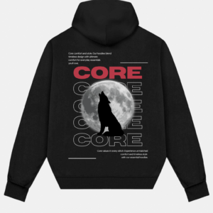 Vintage Black Oversize Hoodie - Core