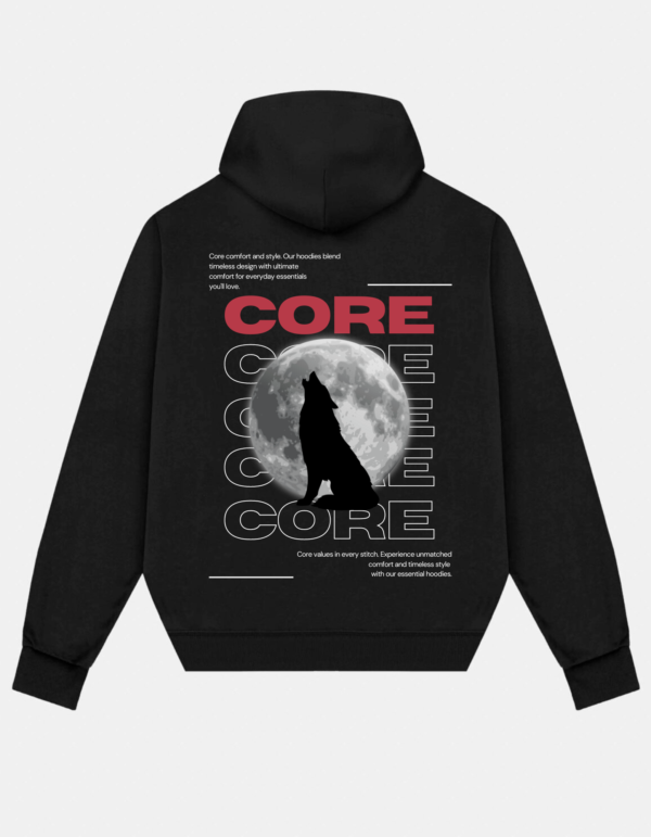 Vintage Black Oversize Hoodie - Core