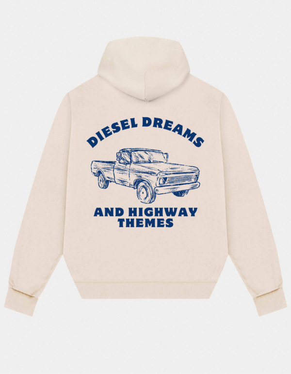 Vintage Cream Oversize Hoodie- Diesel Dreams